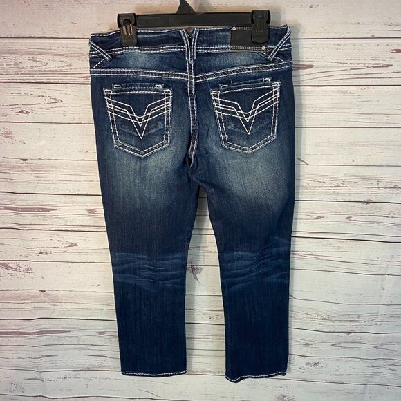 Vigoss Capri Jeans Women's Size 8 (30 x 25) The Dublin High Rise Dark Wash - Picture 4 of 13